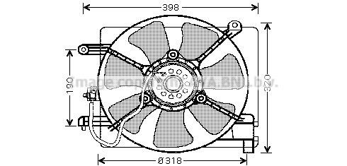 Prasco DW7502 Hub, engine cooling fan wheel DW7502