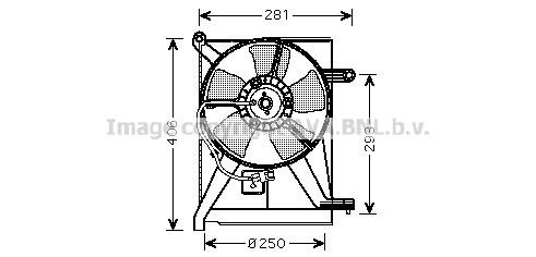 Prasco DW7510 Hub, engine cooling fan wheel DW7510