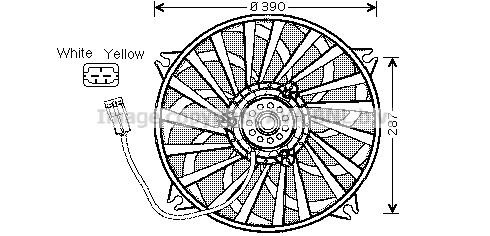 Prasco CN7526 Hub, engine cooling fan wheel CN7526