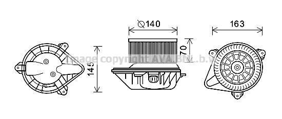 Prasco PE8375 Cabin ventilation motor PE8375