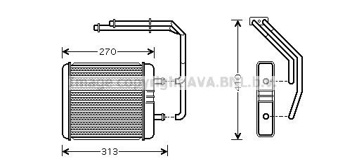 Prasco IV6052 Heat exchanger, interior heating IV6052