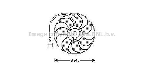 Prasco AI7509 Hub, engine cooling fan wheel AI7509