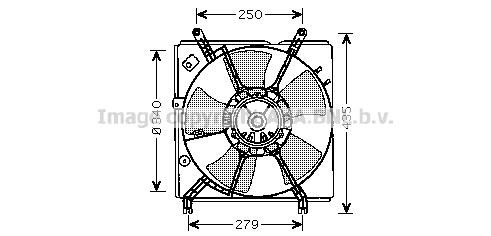 Prasco TO7529 Hub, engine cooling fan wheel TO7529