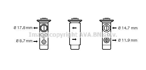 Prasco BW1360 Air conditioner expansion valve BW1360