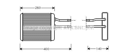 Prasco AL6072 Heat exchanger, interior heating AL6072