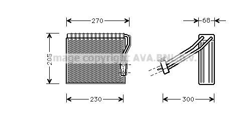 Prasco MSV051 Air conditioner evaporator MSV051