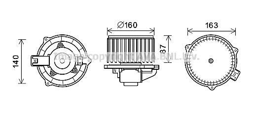 Prasco CT8051 Cabin ventilation motor CT8051