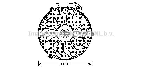 Prasco BW7507 Hub, engine cooling fan wheel BW7507