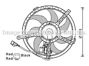 Prasco BW7534 Hub, engine cooling fan wheel BW7534