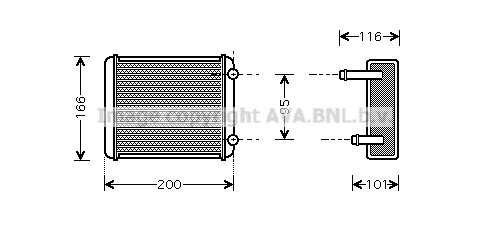 Prasco DN6225 Heat exchanger, interior heating DN6225
