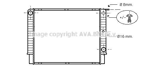 Prasco VO2087 Radiator, engine cooling VO2087