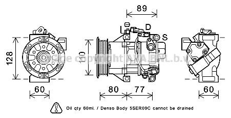 Prasco TOK626 Compressor, air conditioning TOK626