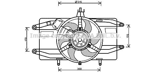 Prasco FT7556 Hub, engine cooling fan wheel FT7556