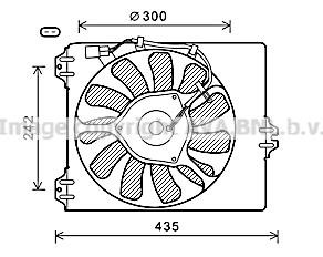 Prasco FT7590 Hub, engine cooling fan wheel FT7590