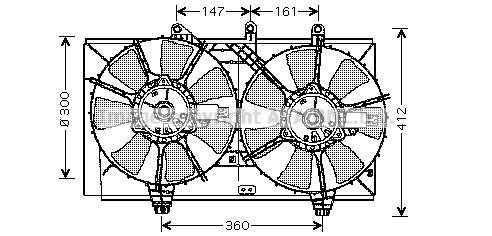Prasco CR7510 Hub, engine cooling fan wheel CR7510
