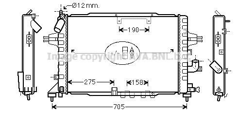 Prasco OLA2365 Radiator, engine cooling OLA2365