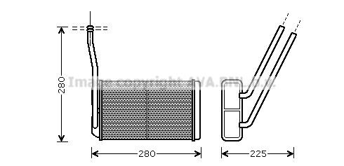 Prasco AU6195 Heat exchanger, interior heating AU6195