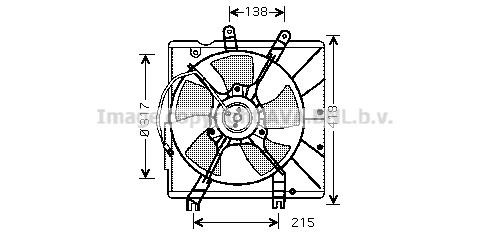 Prasco KA7503 Hub, engine cooling fan wheel KA7503