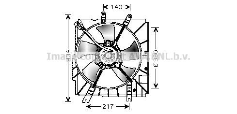 Prasco MZ7503 Hub, engine cooling fan wheel MZ7503