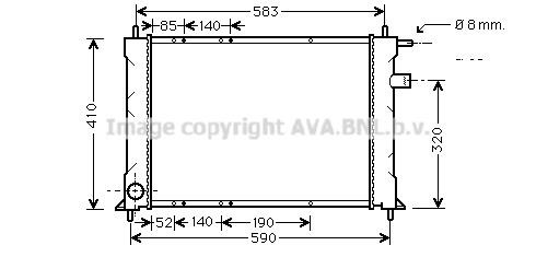 Prasco AU2111 Radiator, engine cooling AU2111