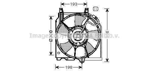 Prasco DN7527 Hub, engine cooling fan wheel DN7527