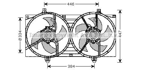 Prasco DN7528 Hub, engine cooling fan wheel DN7528