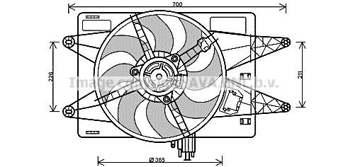 Prasco FT7558 Hub, engine cooling fan wheel FT7558