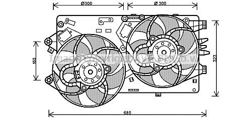Prasco FT7554 Hub, engine cooling fan wheel FT7554