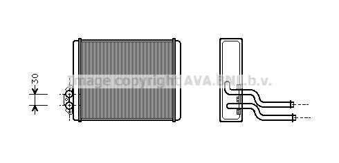 Prasco VOA6084 Heat exchanger, interior heating VOA6084