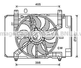 Prasco DN7532 Hub, engine cooling fan wheel DN7532