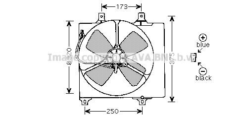 Prasco MZ7501 Hub, engine cooling fan wheel MZ7501
