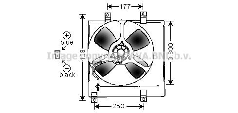 Prasco MZ7504 Hub, engine cooling fan wheel MZ7504
