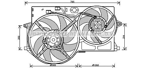 Prasco PE7541 Hub, engine cooling fan wheel PE7541