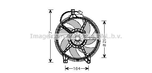 Prasco MS7517 Hub, engine cooling fan wheel MS7517