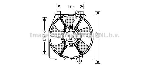 Prasco MZ7534 Hub, engine cooling fan wheel MZ7534