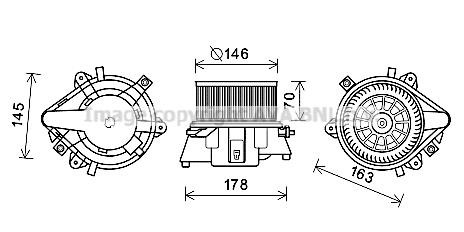 Prasco FT8451 Cabin ventilation motor FT8451