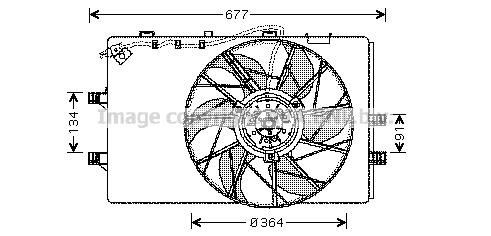 Prasco MS7509 Hub, engine cooling fan wheel MS7509