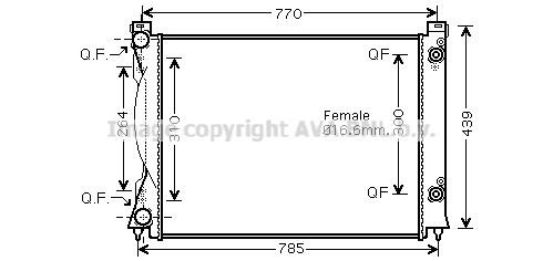 Prasco AI2234 Radiator, engine cooling AI2234