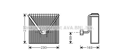 Prasco AIV022 Air conditioner evaporator AIV022