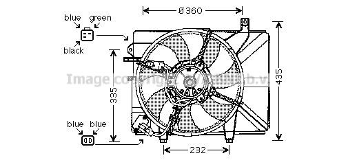 Prasco HY7511 Hub, engine cooling fan wheel HY7511