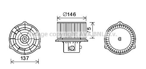 Prasco HY8403 Cabin ventilation motor HY8403