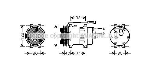 Prasco JRK044 Compressor, air conditioning JRK044