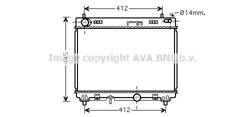 Prasco TO2358 Radiator, engine cooling TO2358