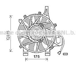 Prasco OL7536 Hub, engine cooling fan wheel OL7536