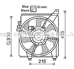 Prasco HY7534 Hub, engine cooling fan wheel HY7534