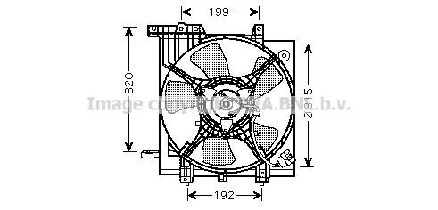 Prasco SU7502 Hub, engine cooling fan wheel SU7502