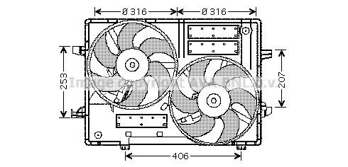Prasco JR7501 Hub, engine cooling fan wheel JR7501