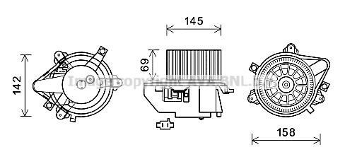 Prasco FT8419 Cabin ventilation motor FT8419