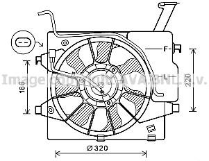 Prasco KA7535 Hub, engine cooling fan wheel KA7535