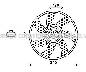 Prasco OL7566 Hub, engine cooling fan wheel OL7566